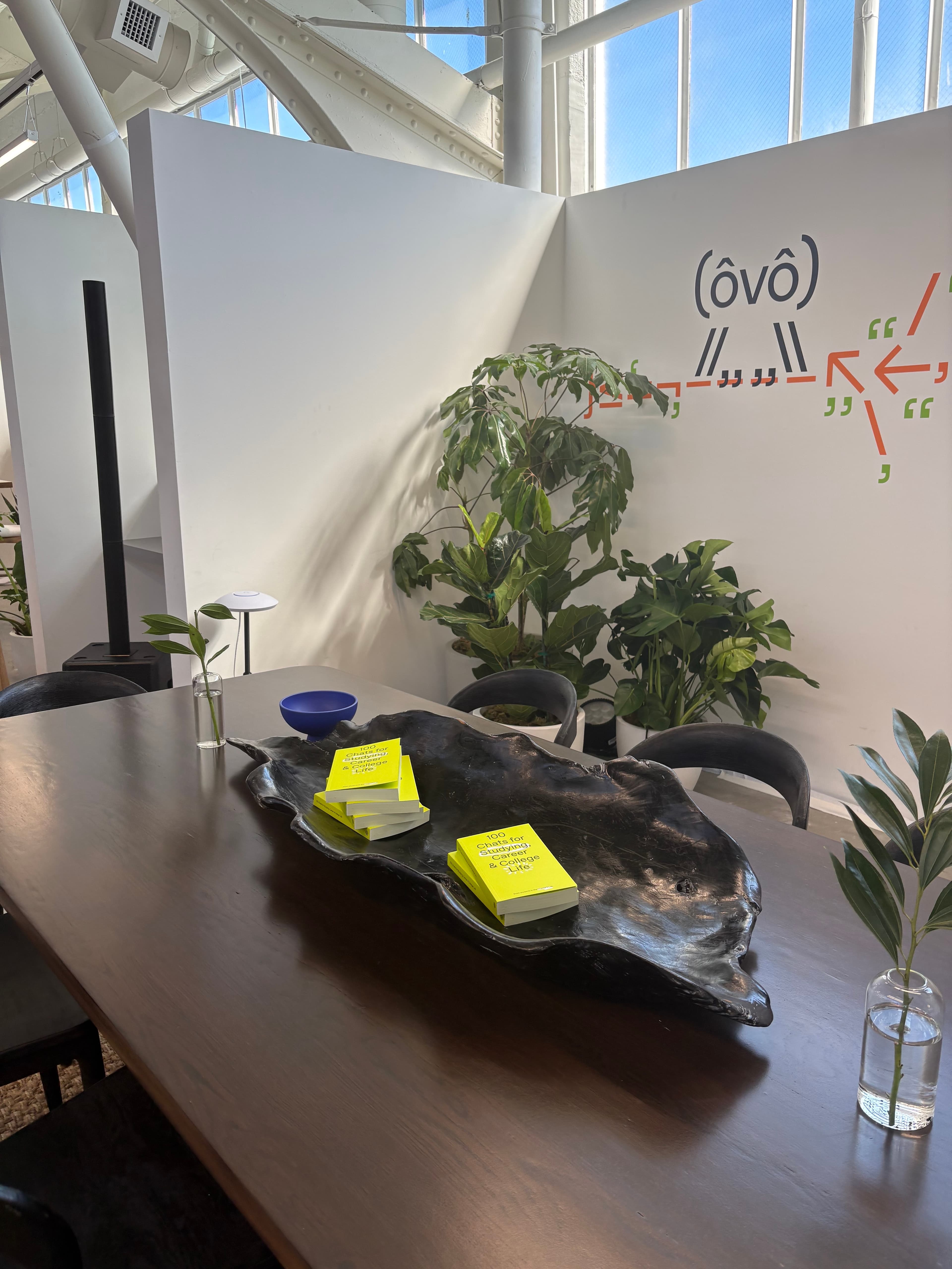 100 Chats for Studying, Career & College Life displayed at the venue